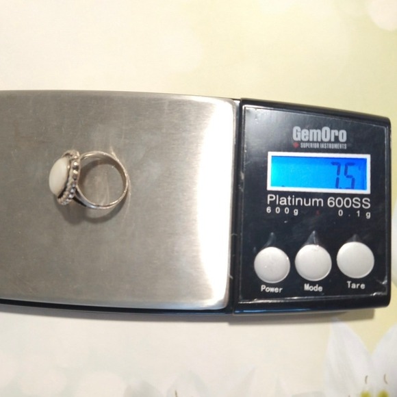 Antique Mother Of Pearl Oval Ring Sterling Silver Navajo Native Size 7.25 - Picture 12 of 16